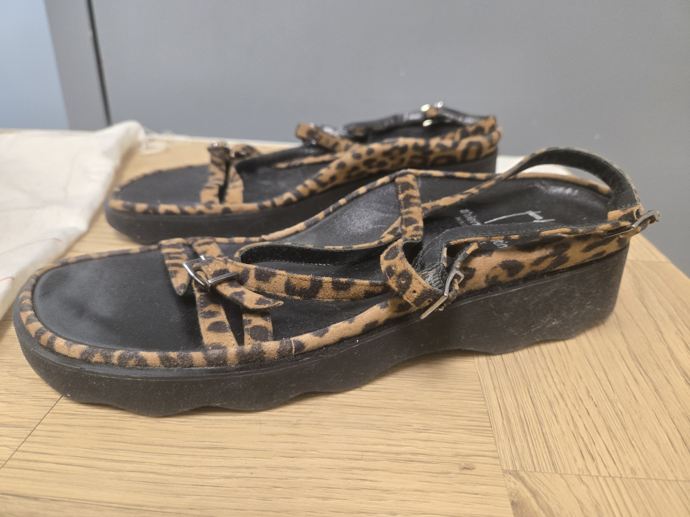 Thierry Rabotin Leopard Print Sandals - Size 38.5 - photo 3