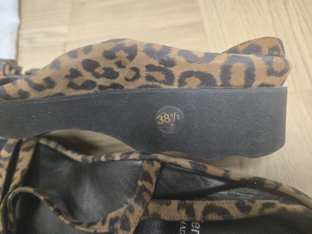 Thierry Rabotin Leopard Print Sandals - Size 38.5 - photo 4