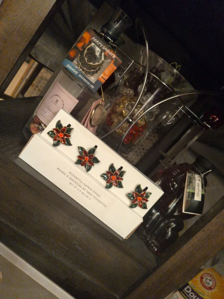 Poinsettia Napkin Rings - Set of 4 image indicator(3)