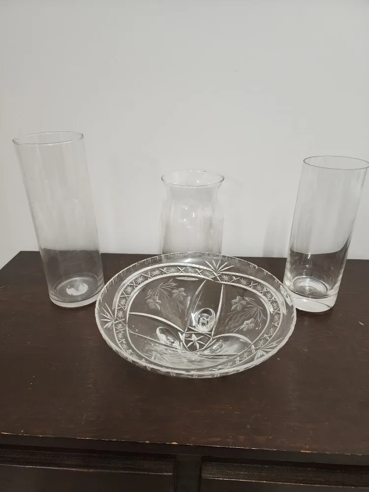 Glass Vase and Bowl Set thumbnail