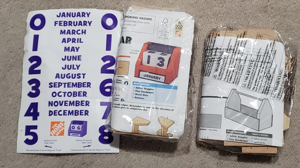 New Home Depot DIY Perpetual Calendar Kit