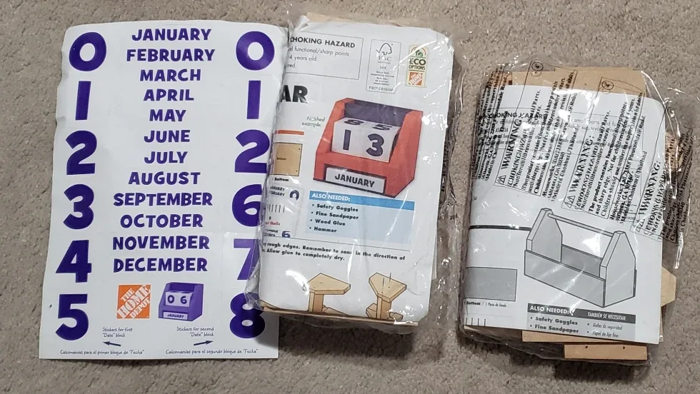 New Home Depot DIY Perpetual Calendar Kit