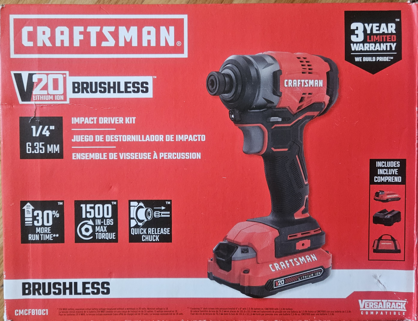 Craftsman V20 Brushless Impact Driver Kit