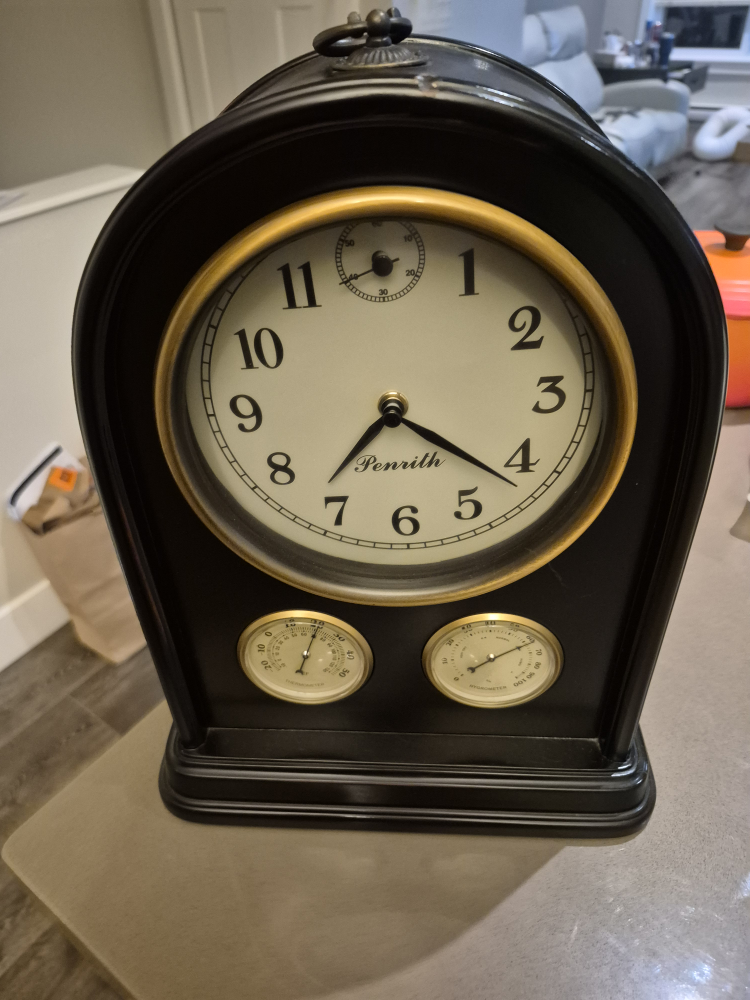 Penrith Black Mantel Clock