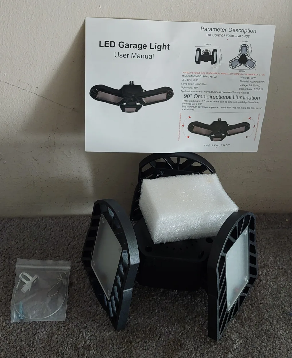 LED Garage Light - HM-CKD-01 Gray image indicator(3)