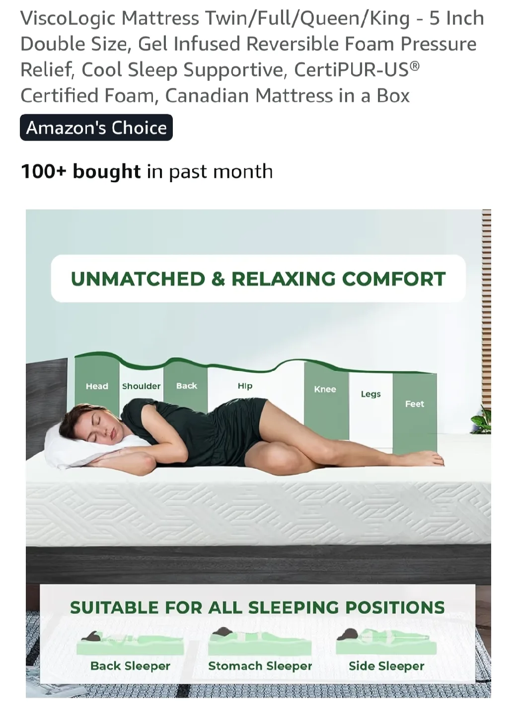 3 Piece Full size Bed Frame with Mattress and Box Spring image indicator(2)