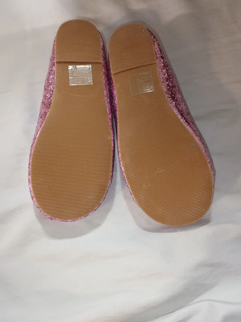 Rubie's Pink Glitter Costume Flats - Size Large image indicator(2)