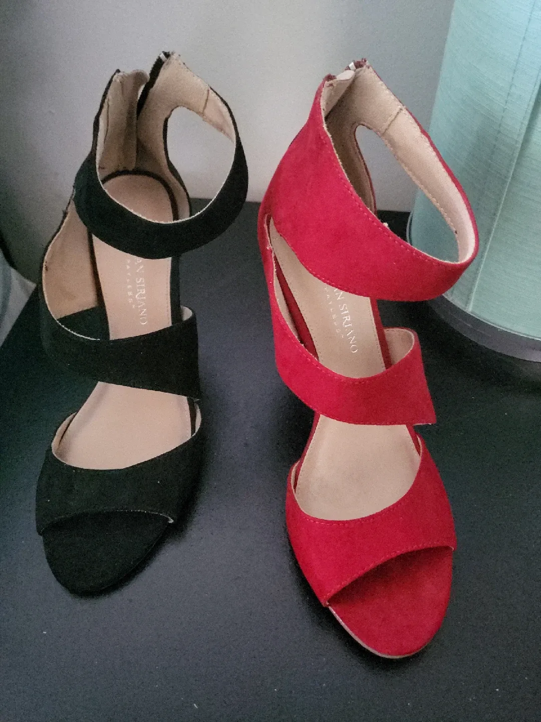 Christian Siriano Heels - Black & Red
