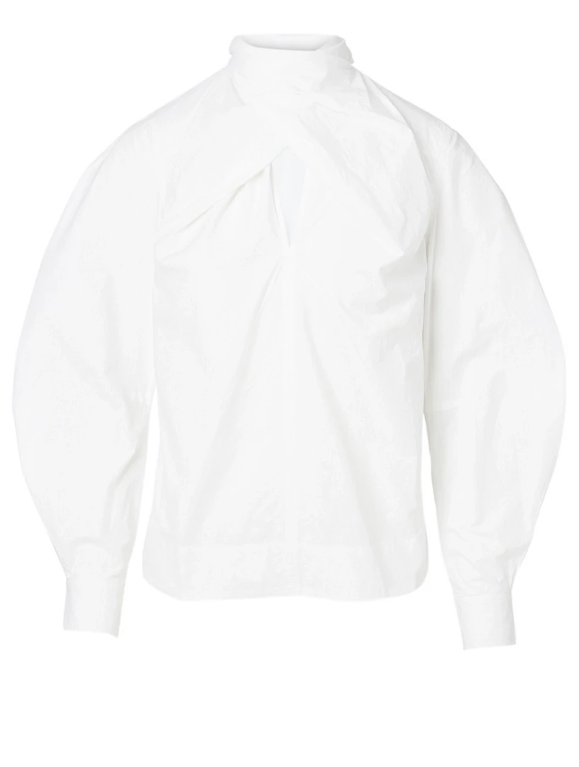 NWOT GANNI White Cotton Blouse (10) - photo 2