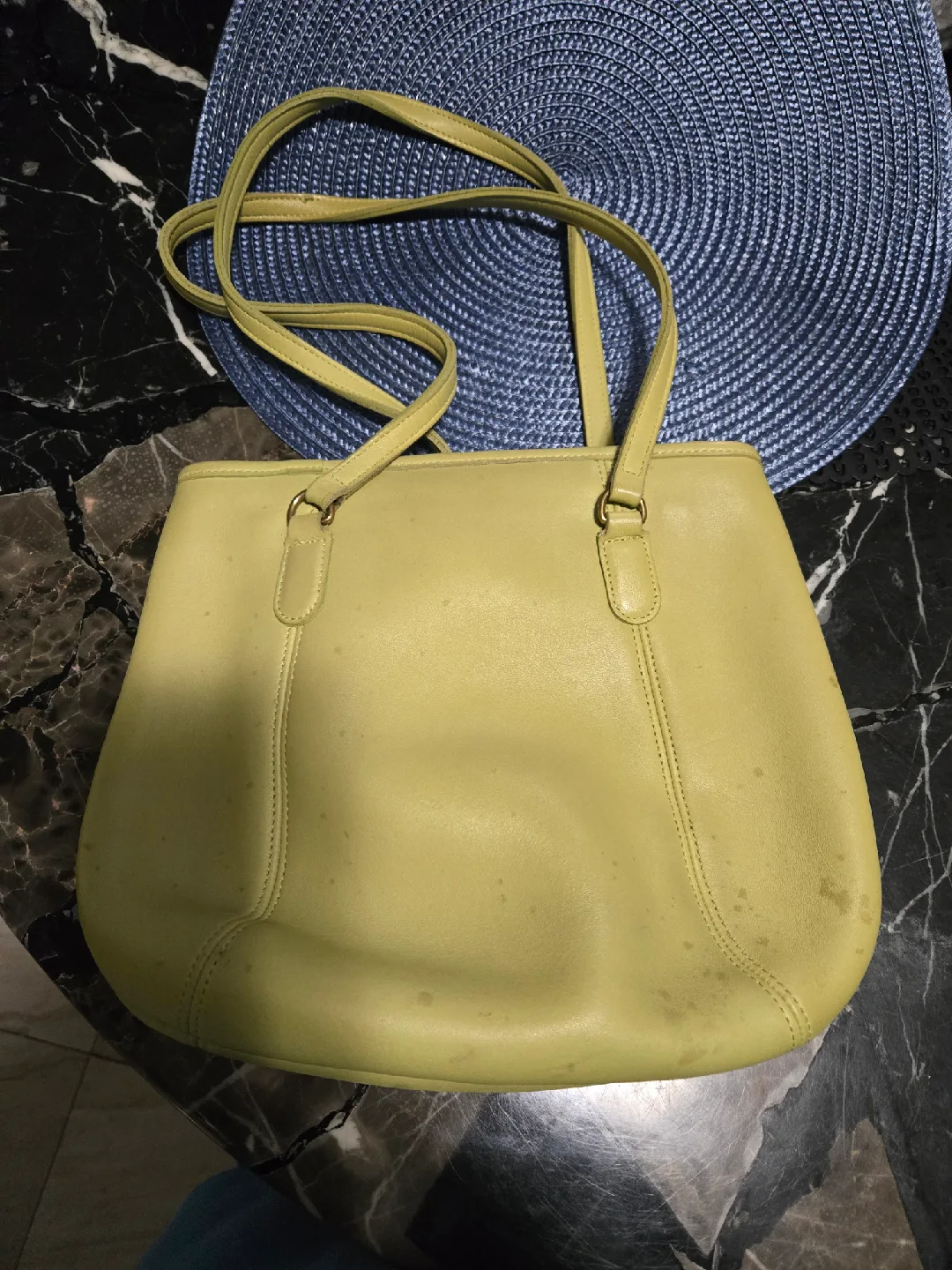 Coach Light Green Leather Tote Bag image indicator(2)