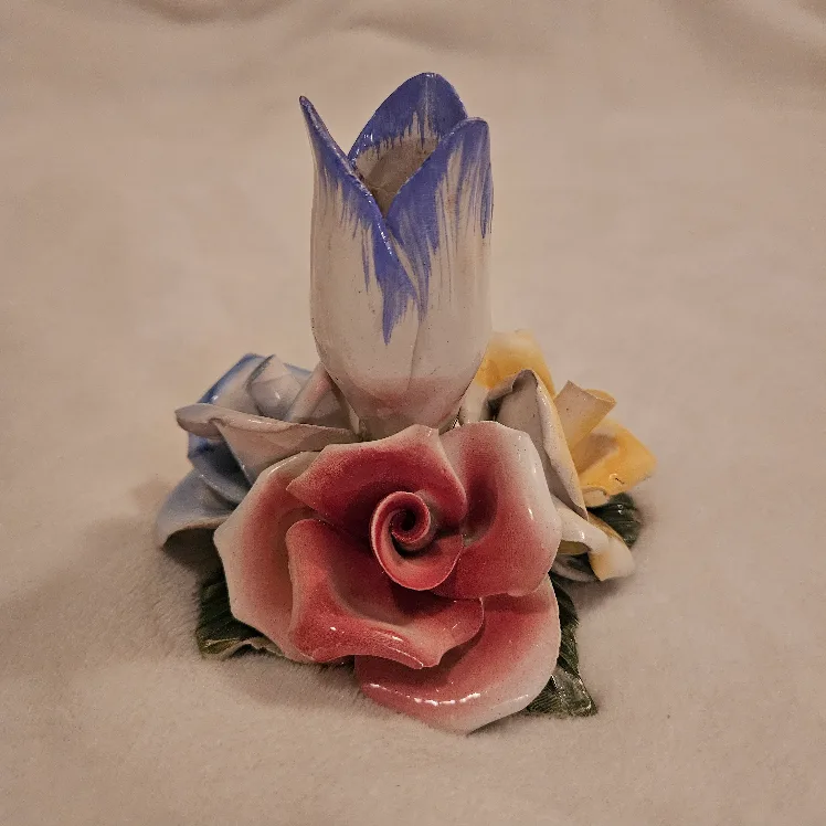 Vintage Floral Ceramic Candle Holder image indicator(3)