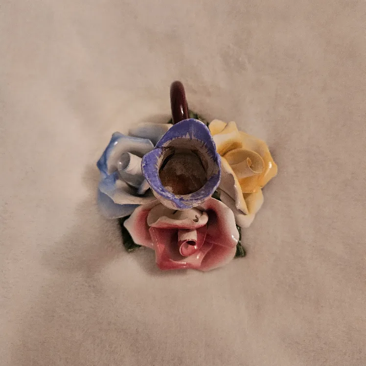 Vintage Floral Ceramic Candle Holder image indicator(4)