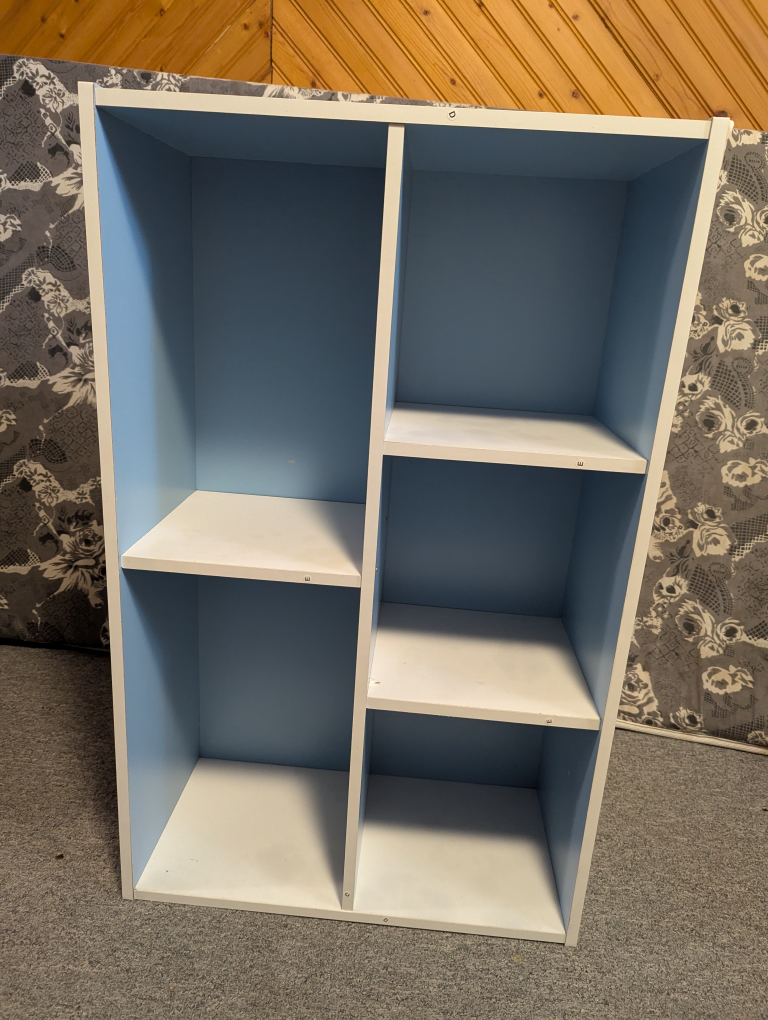 Blue & White Shelf Unit