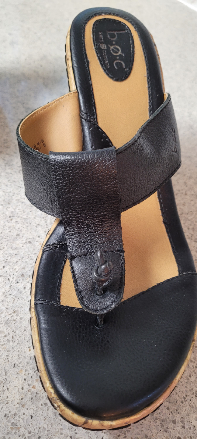 Leather Wedge Sandal - photo 4