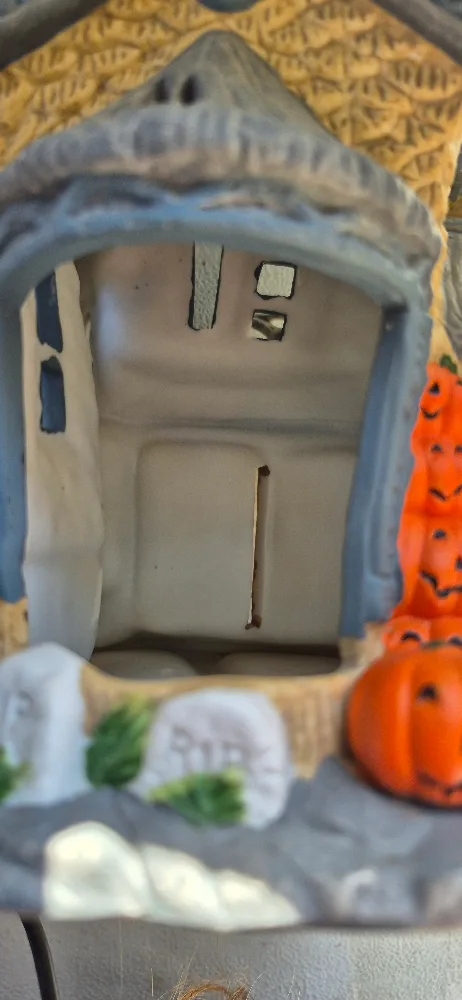 Mint Partylite Hand Painted Haunted Hill House image indicator(9)