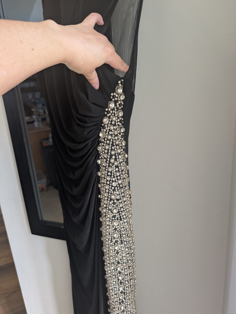 Morilee Black Embellished Evening Dress - photo 2