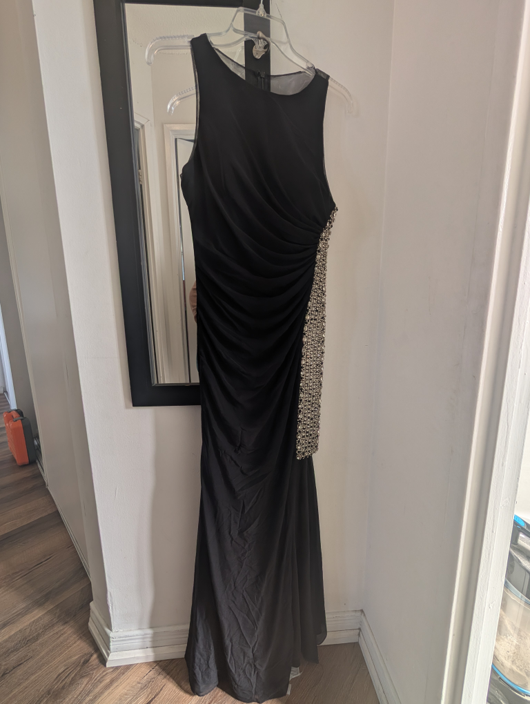 Morilee Black Embellished Evening Dress - photo 4