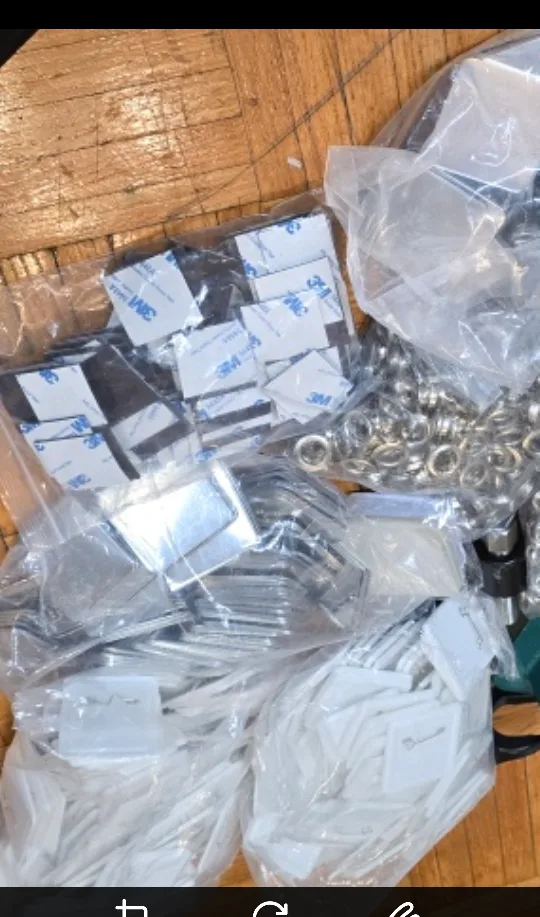 Mixed Craft Supplies - snap buttons, Pins, Eyelets, 3M Squares image indicator(2)