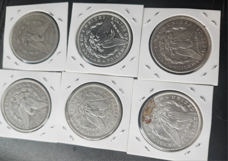Morgan Silver Dollars - 6 Coins image indicator(2)