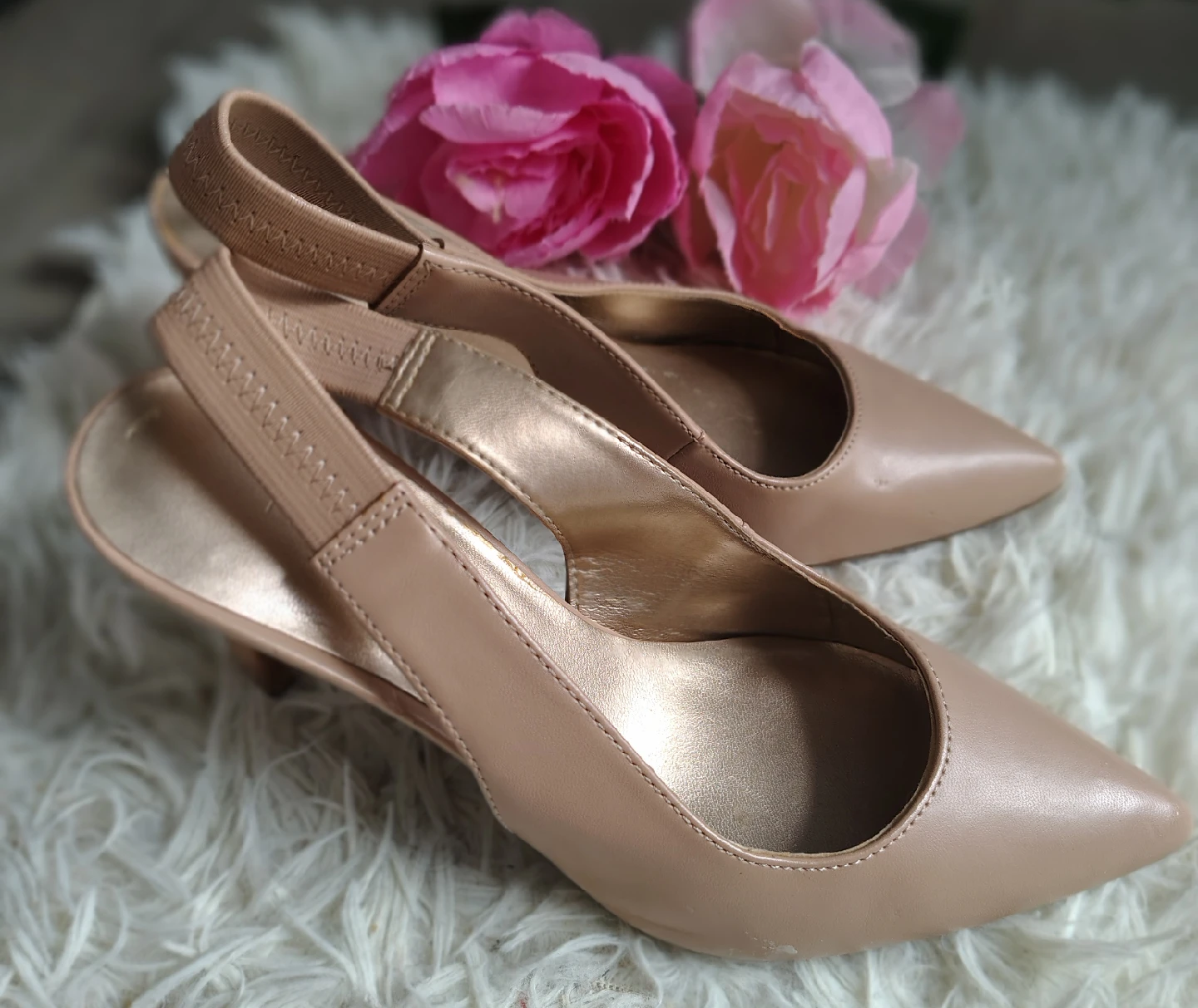 Nine West Beige Heels, Size 6.5 🥕 I am in