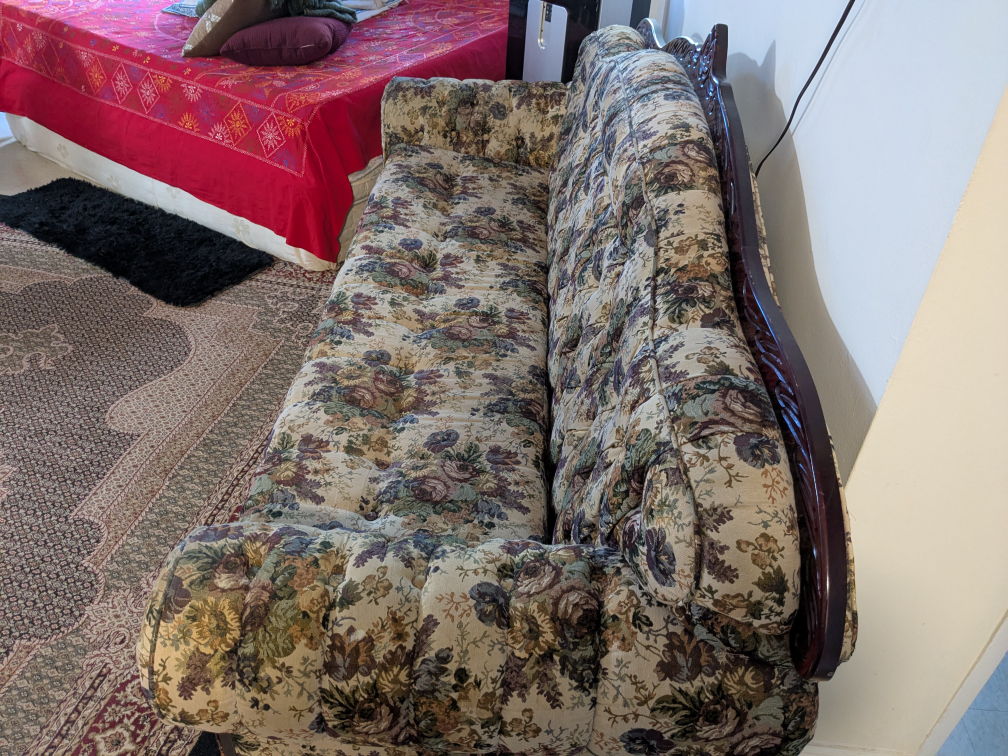 Floral Pattern Antique Duncan Phyfe Sofa - photo 3