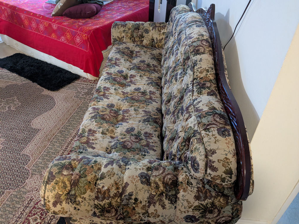 Floral Pattern Antique Duncan Phyfe Sofa - photo 4