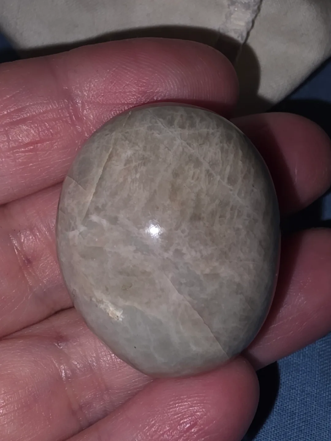 garnierite-colored moonstone 1.5 inches thumbnail