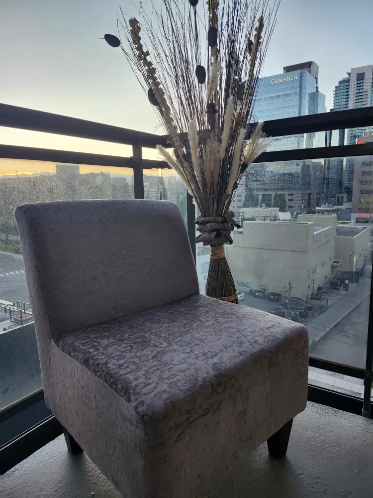 A Pair of Grey Accent Chairs  - Like New Each image indicator(6)