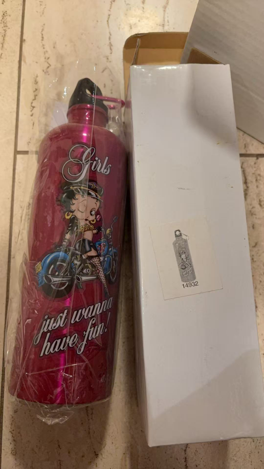 Betty Boop "Girls Just Wanna Have Fun" Water Bottle