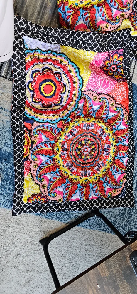 Colorful Quilted Throw Blanket image indicator(2)