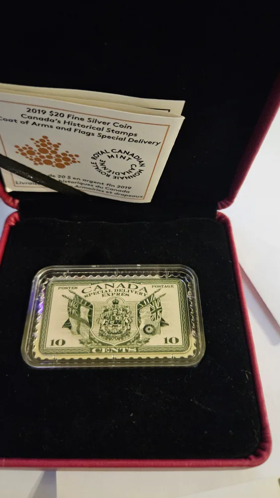 2019 $20 Fine Silver Coin - Canada's Historical Stamps thumbnail
