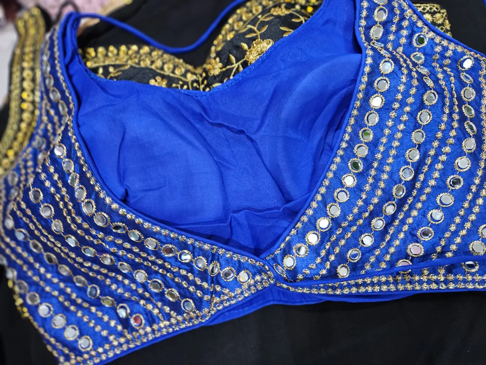 Embroidered Sari Blouse - Assorted Colours image indicator(2)