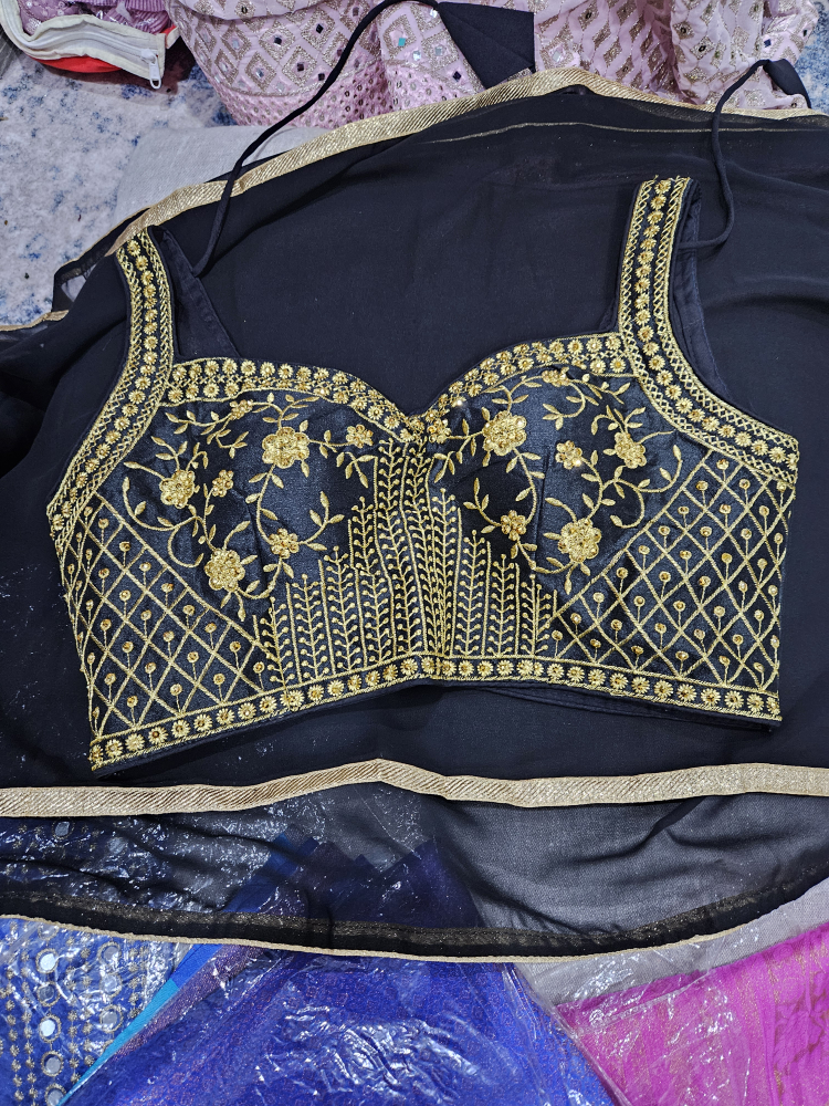 Embroidered Sari Blouse - Assorted Colours - photo 4
