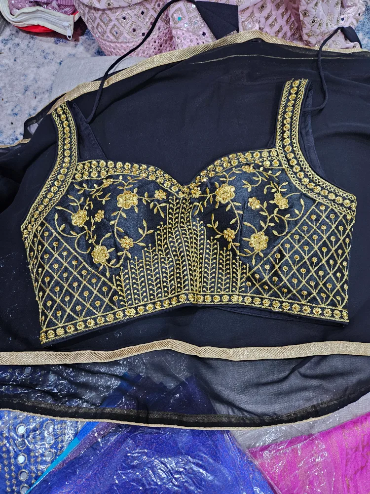 Embroidered Sari Blouse - Assorted Colours image indicator(4)