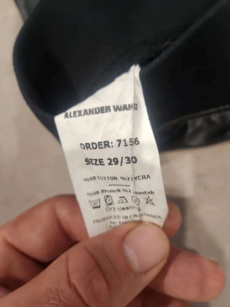 Alexander Wang Black Faux Leather Pants Size 29/30 image indicator(3)