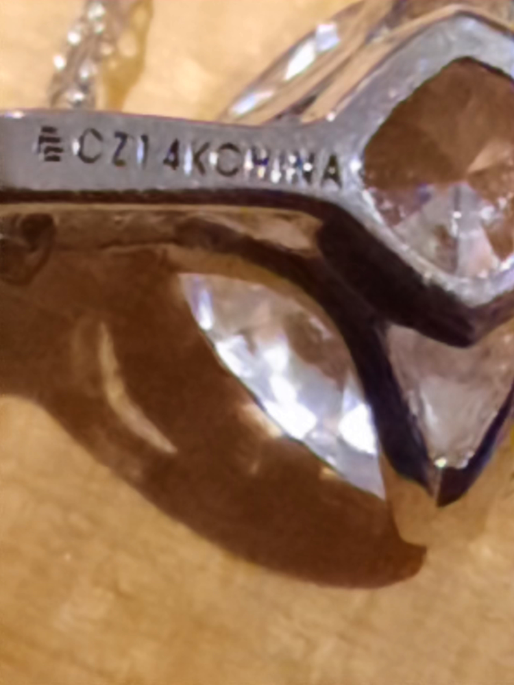 Authentic Solid 14k white gold 2CTTW CZ SOLITARE NECKLACE - photo 4
