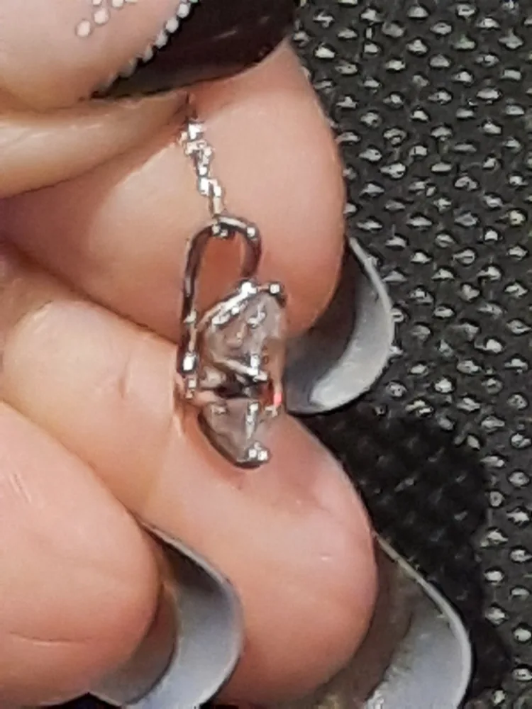 Authentic Solid 14k white gold 2CTTW CZ SOLITARE NECKLACE image indicator(6)