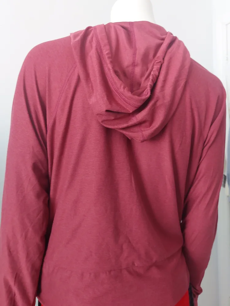 Burgundy Long Sleeve Cropped Hoodie image indicator(6)
