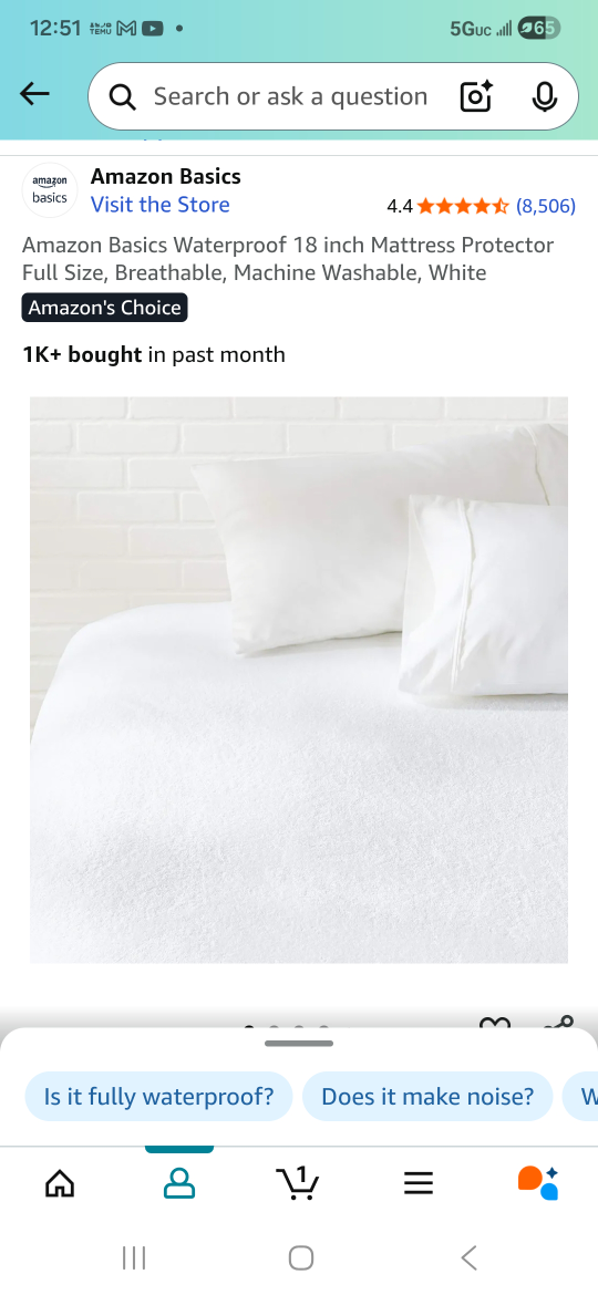 Amazon Basics Waterproof Mattress Protector - Full Size - photo 3