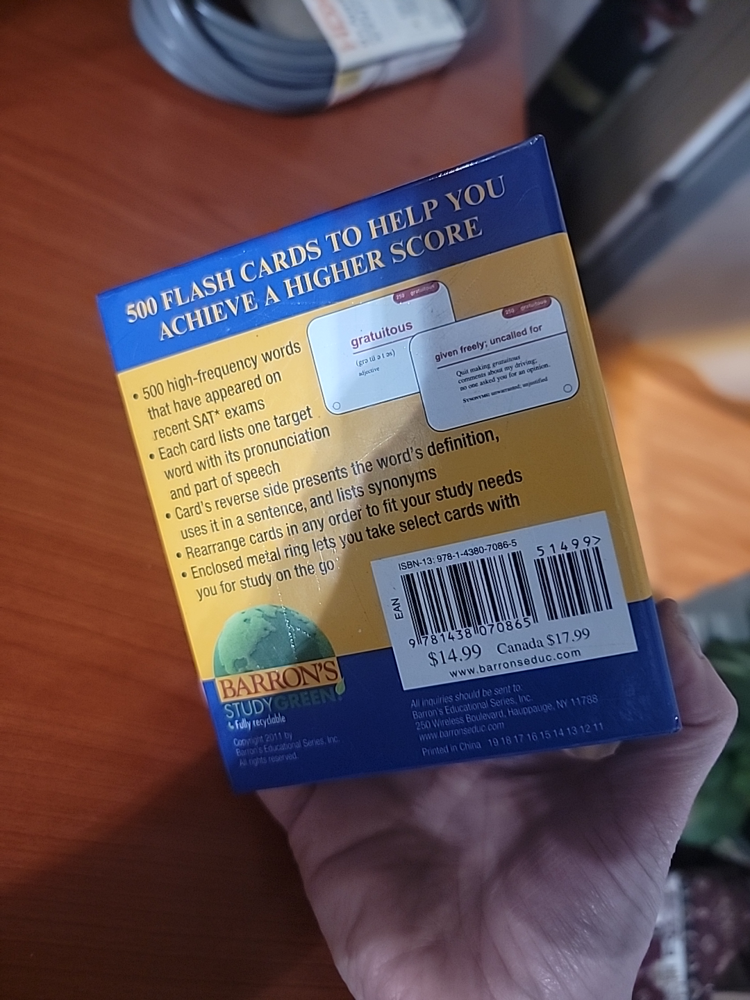 Barron's SAT Vocabulary Flash Cards - New - photo 3