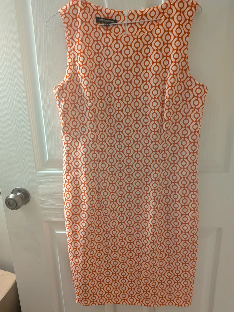 Marciano Dress - Orange/White Pattern thumbnail
