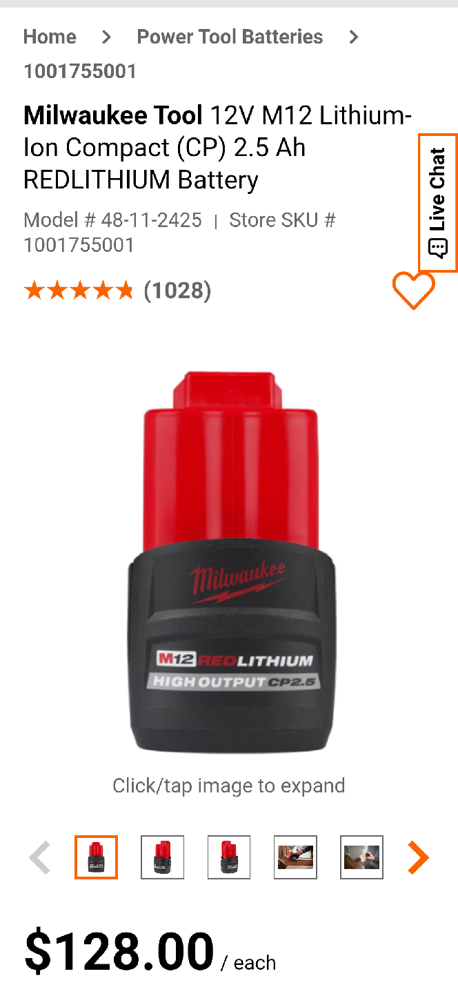 Milwaukee M12 REDLITHIUM CP2.5 Battery - photo 2