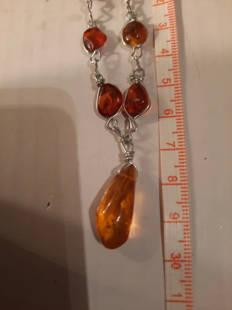 Amber & Coral Jewellery Set - Necklaces & Bracelet image indicator(7)