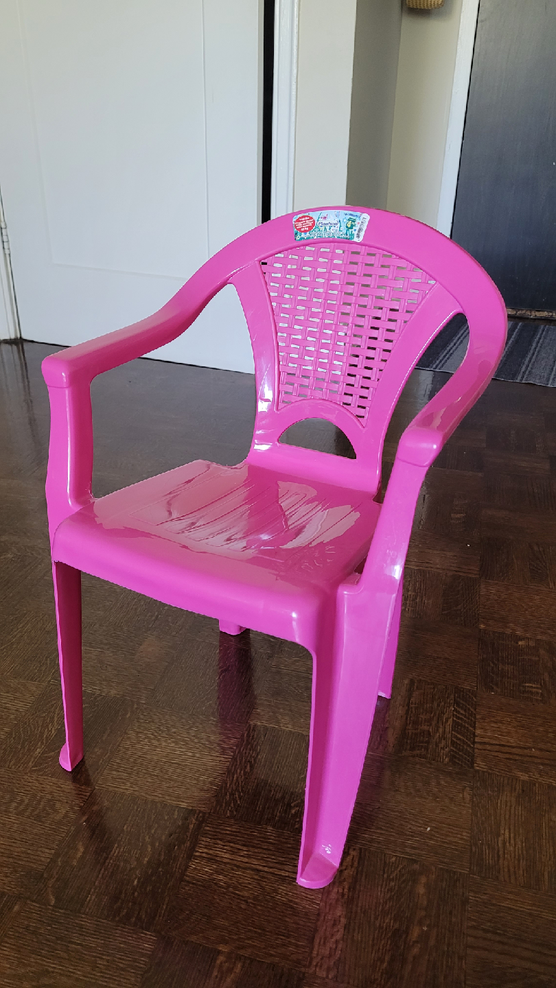 Pink Plastic Armchair