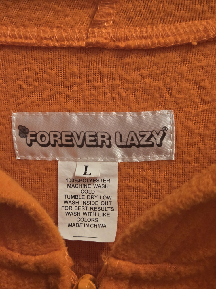 Forever Lazy Orange Onesie - Size L - photo 4