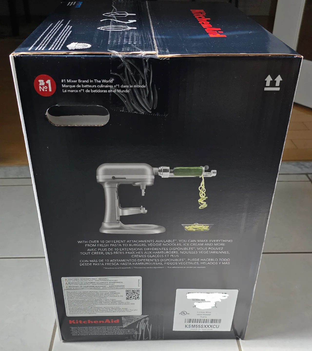 NEW KitchenAid 5.5 Quart Bowl-Lift Stand Mixer Contour Silver image indicator(5)