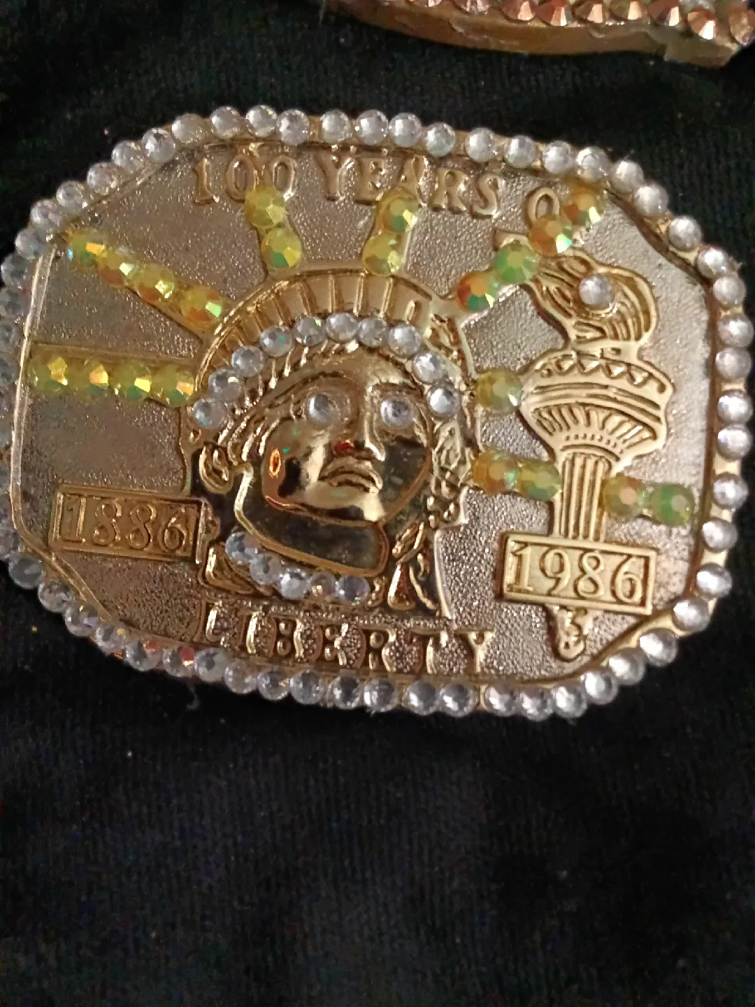 Vintage Rhinestone Eagle Belt Buckle image indicator(2)