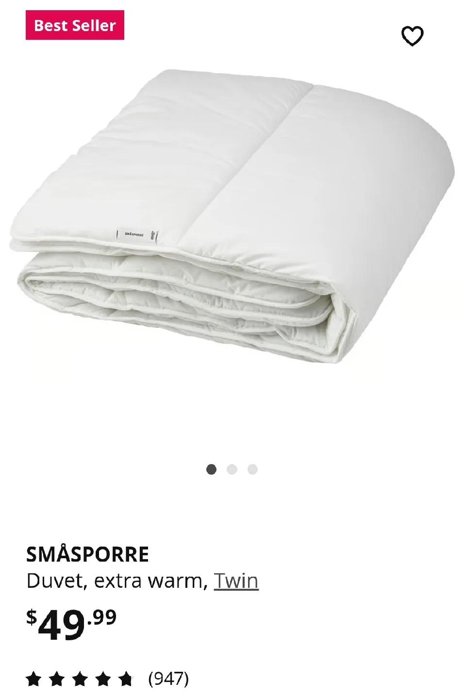 IKEA SMÅSPORRE twin Duvet and Cover set thumbnail