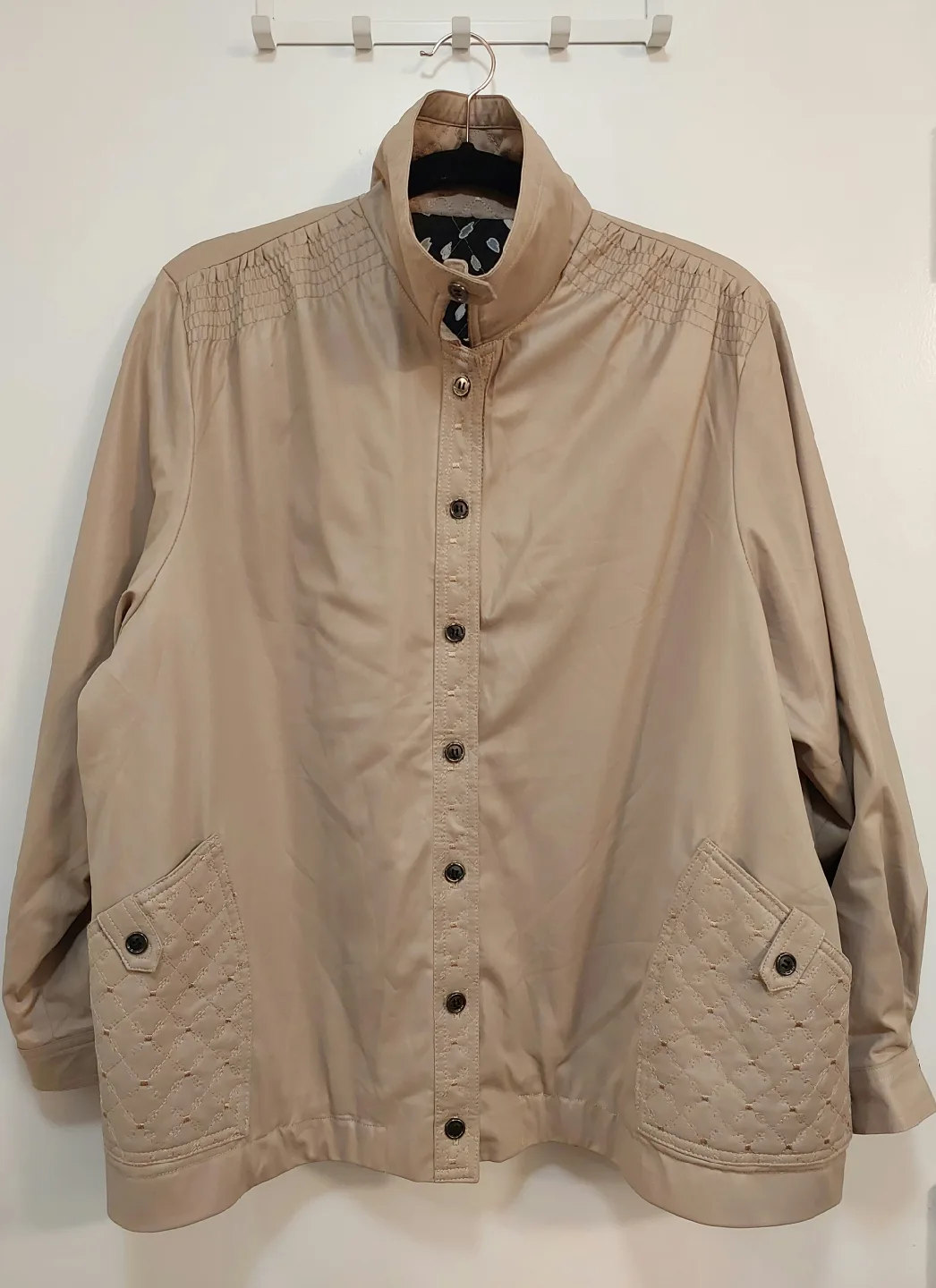 Beige Button-Down Jacket