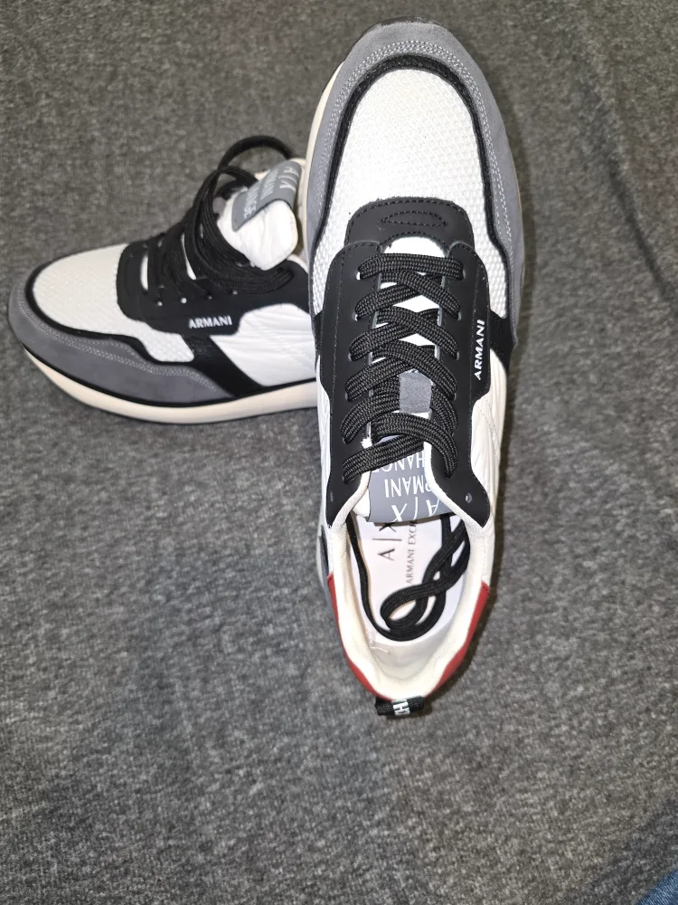 Armani Exchange Sneakers - Black, White, and Gray thumbnail